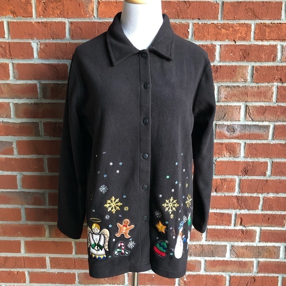 Designers Originals Studio FA LA LA Fleece Holiday Christmas Shirt - Size S